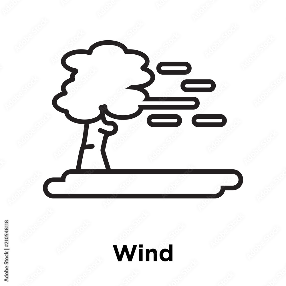 Wind icon vector sign and symbol isolated on white background, Wind logo concept Wind icon vector sign and symbol isolated on white background, Wind logo concept