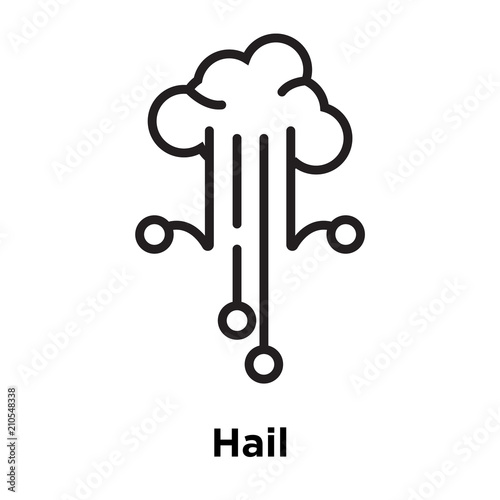 Hail icon vector sign and symbol isolated on white background, Hail logo concept