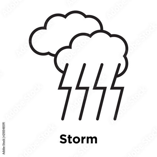 Storm icon vector sign and symbol isolated on white background, Storm logo concept