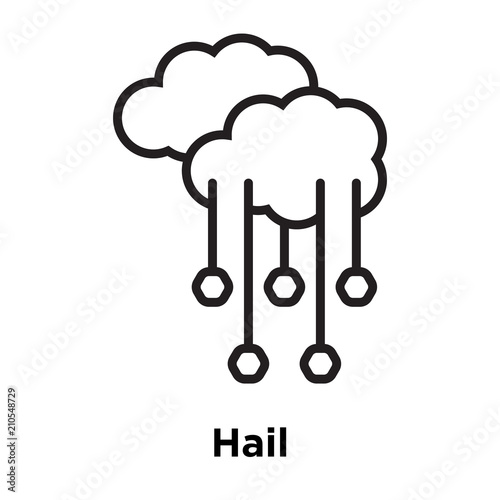 Hail icon vector sign and symbol isolated on white background, Hail logo concept