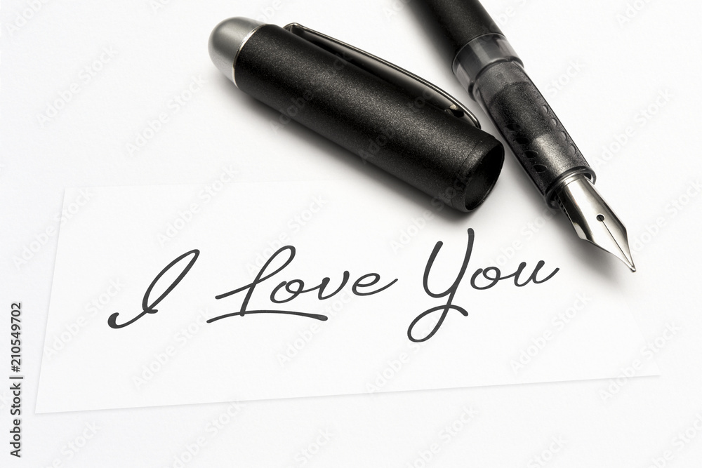 close-up of a greeting card with the sweet word, I love you close-up of a greeting card with the sweet word, I love you