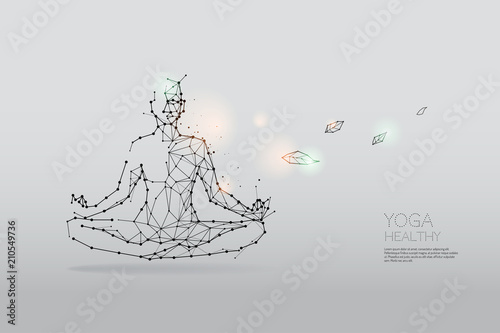 The particles, polygonal, geometric art - Yoga