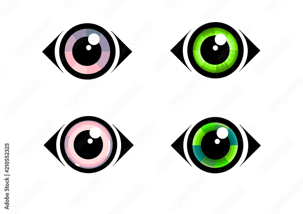Eye icon - eye symbol. flat eye sign vector Eye icon - eye symbol. flat eye sign vector