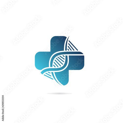 DNA Logo Design Vector