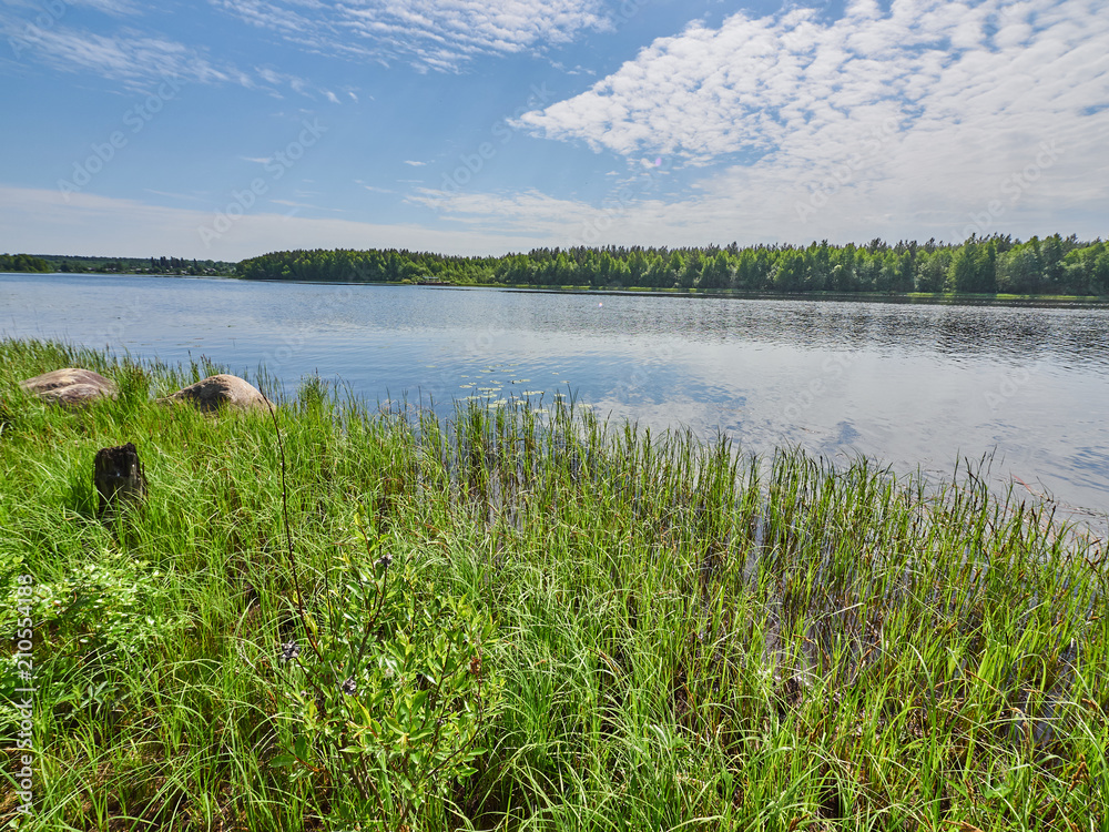 river in the summer. Russia. Karelia