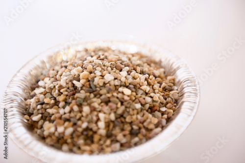 Gravel in a cup