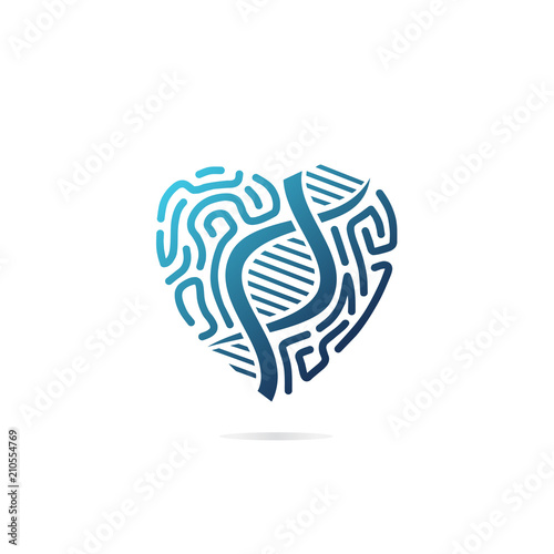 DNA Logo Design Vector