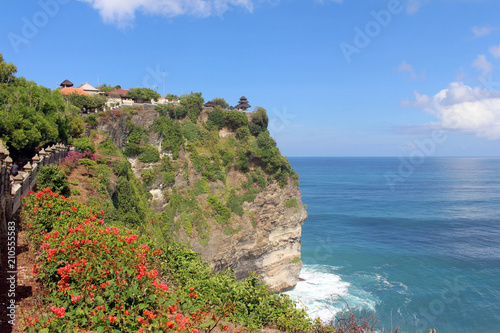 The exotic temple at the cliff, Pura Luhur Uluwatu. What a stunning view!