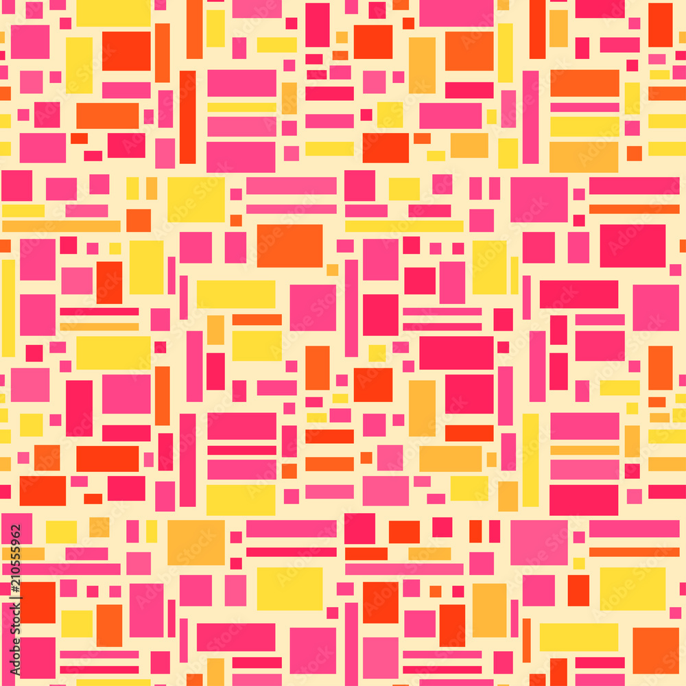 Multicolored background. Seamless pattern. Geometric tile wallpaper of the surface. Bright colors. Print for polygraphy, posters, t-shirts and textiles Multicolored background. Seamless pattern. Geometric tile wallpaper of the surface. Bright colors. Print for polygraphy, posters, t-shirts and textiles