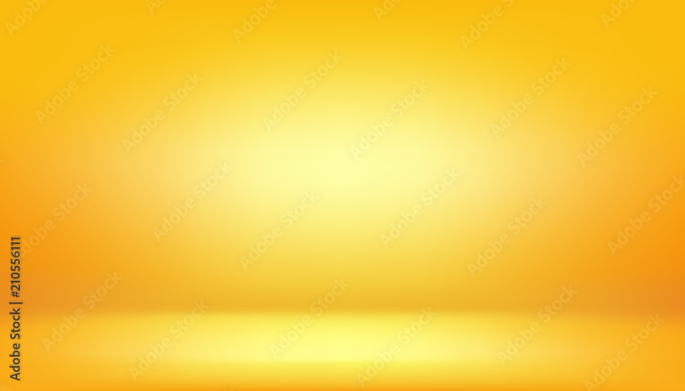 yellow background, abstract gradient studio and wall texture vector and illustration, can be used presented your product - obrazy, fototapety, plakaty 