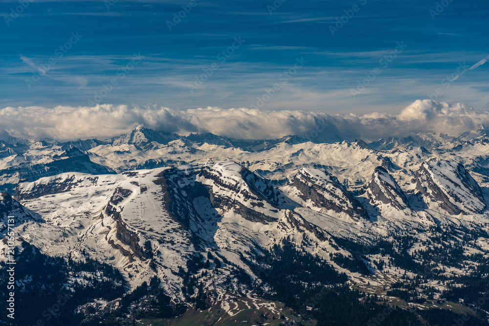 Fototapeta premium Santis. Swiss alps panorama