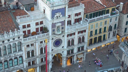 Old astronomical clock (Torre dell Orologio) in Saint Mark's Square in Venice, Italy