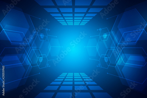 Abstract hexagon background , Technology polygonal concept