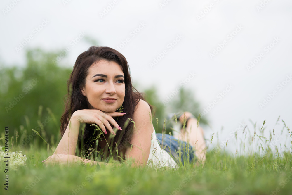 Young woman in the nature Young woman in the nature