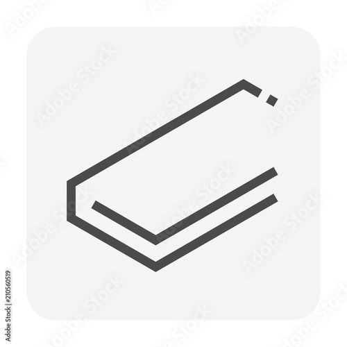 Steel product vector icon. Flat shape. That alloy of iron from steel production industry and metallurgy used as beam, bar, frame, girder, structure in engineering, construction building material.