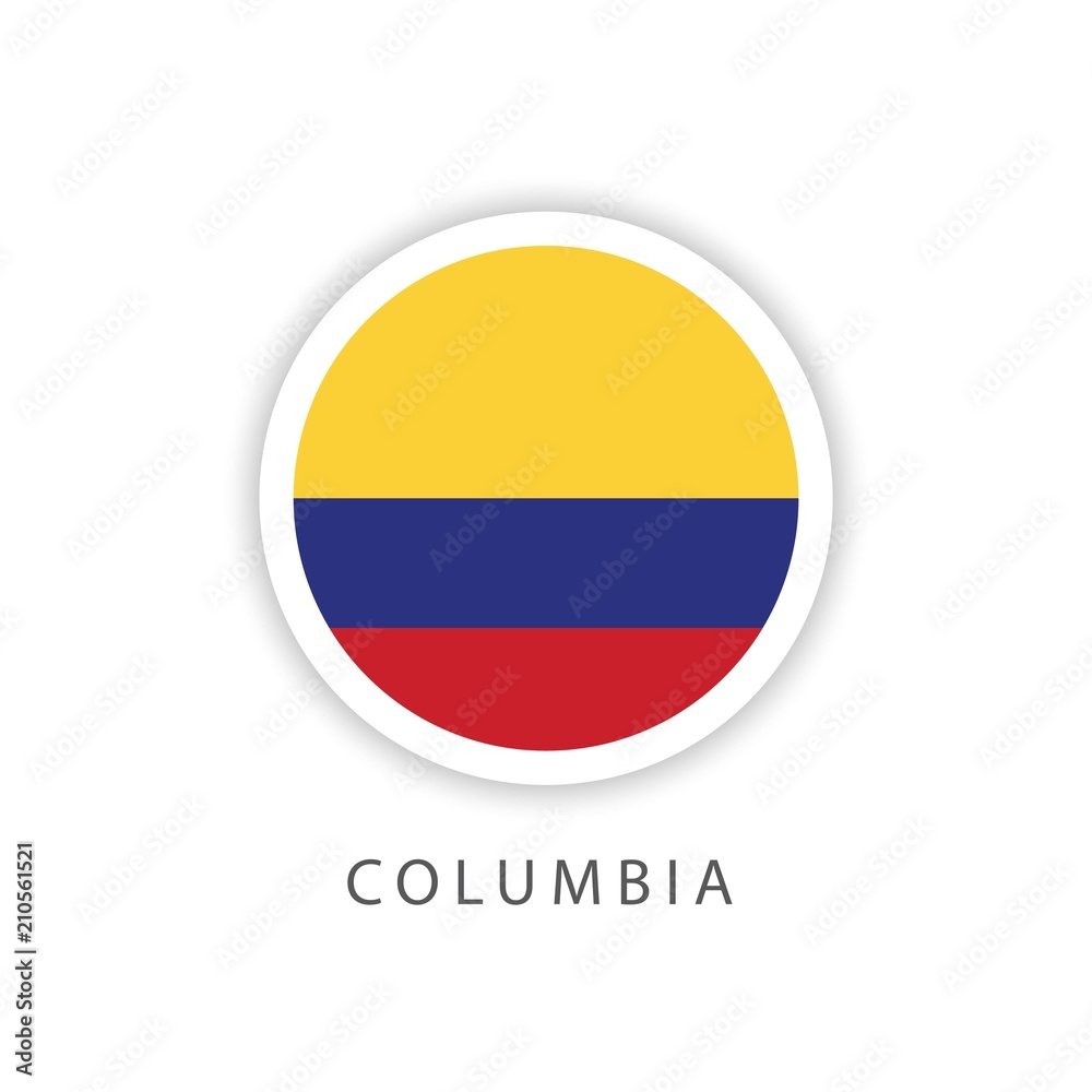Columbia Circle Flag Vector Template Design Illustrator Columbia Circle Flag Vector Template Design Illustrator