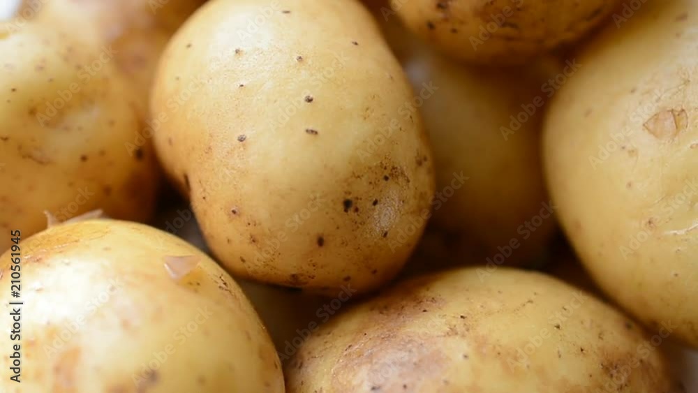 young potatoes close up background left rotated young potatoes close up background left rotated