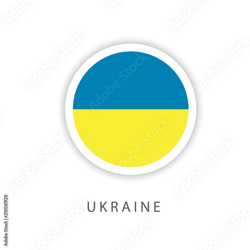 Free Download Ukraine Circle Flag Vector Template Design Illustrator - GFXLoad