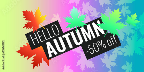 Discounts autumn bright background 