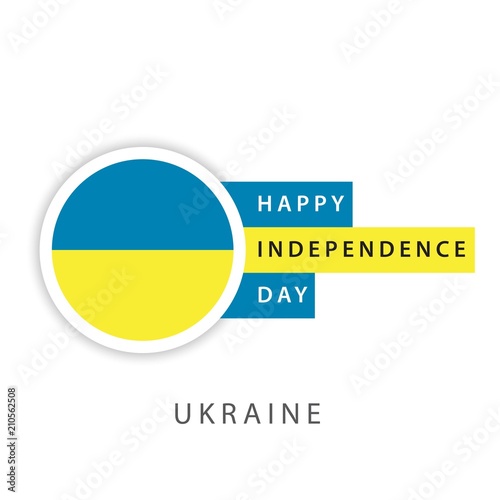 Happy Ukraine Independence Day Vector Template Design Illustrator