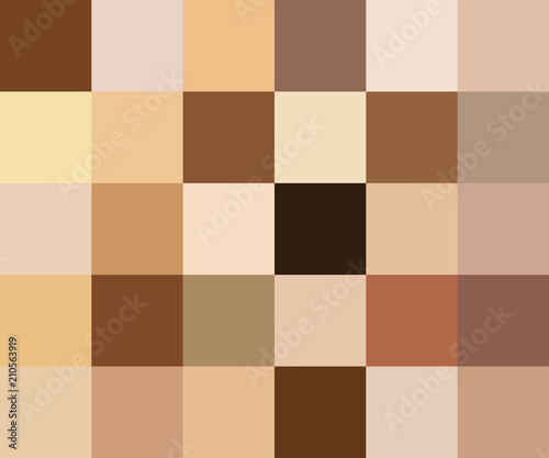 Creative vector illustration of human skin tone color palette set isolated on transparent background. Art design. Abstract concept person face, body complexion graphic element for cosmetics