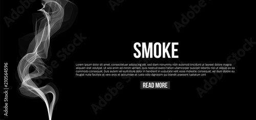 Creative vector illustration of delicate white cigarette smoke waves texture set isolated on transparent background. Art design. Abstract concept graphic element