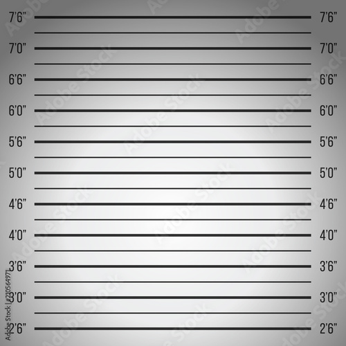Creative vector illustration of police lineup, mugshot template with a table isolated on transparent background. Art design silhouette of anonymous. Abstract concept graphic element