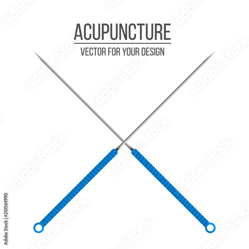 Creative vector illustration of acupuncture therapy isolated on transparent background. Art design spa treatments. Abstract concept graphic element © happyvector071