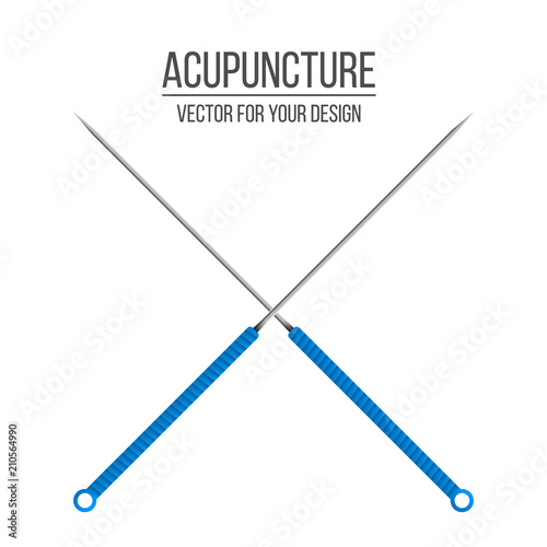 Creative vector illustration of acupuncture therapy isolated on transparent background. Art design spa treatments. Abstract concept graphic element