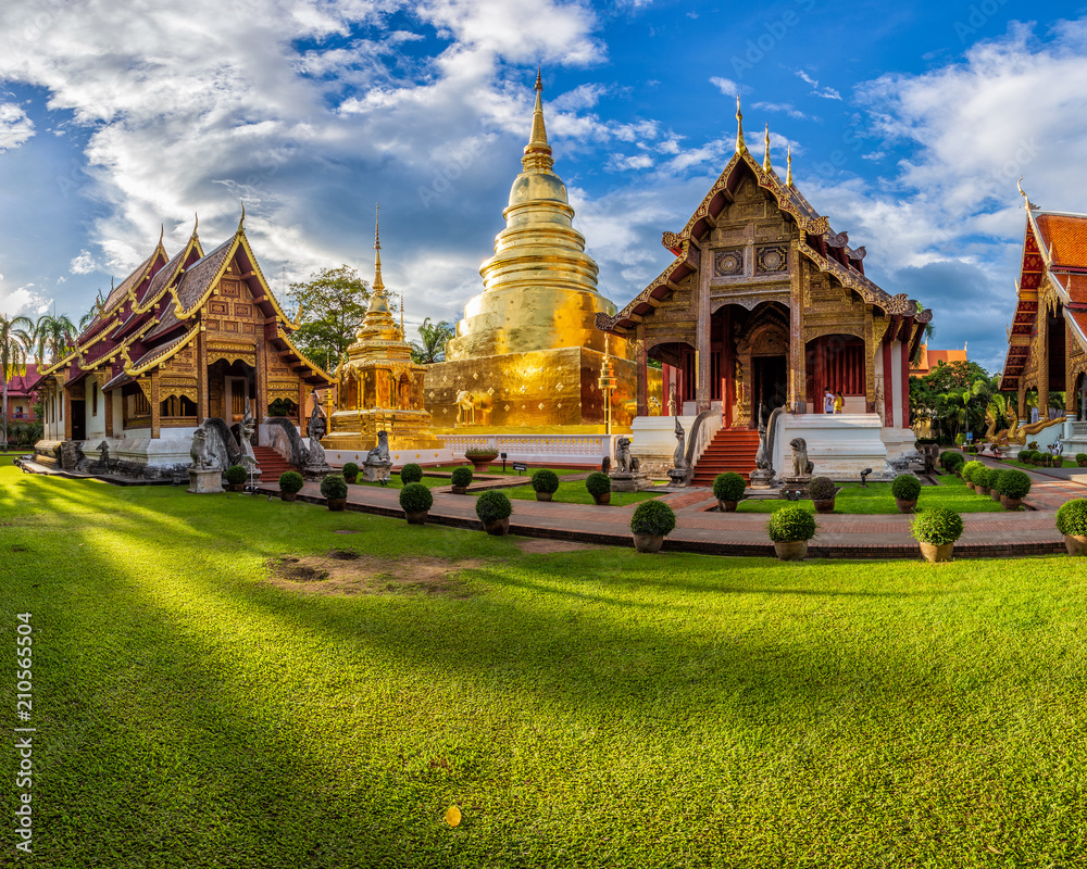 Naklejka premium Wat Phra Sing Temple at Chiang Mai Province, Thailand