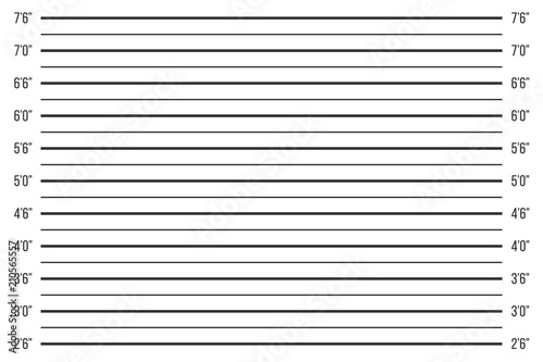 Creative vector illustration of police lineup, mugshot template with a table isolated on transparent background. Art design silhouette of anonymous. Abstract concept graphic element
