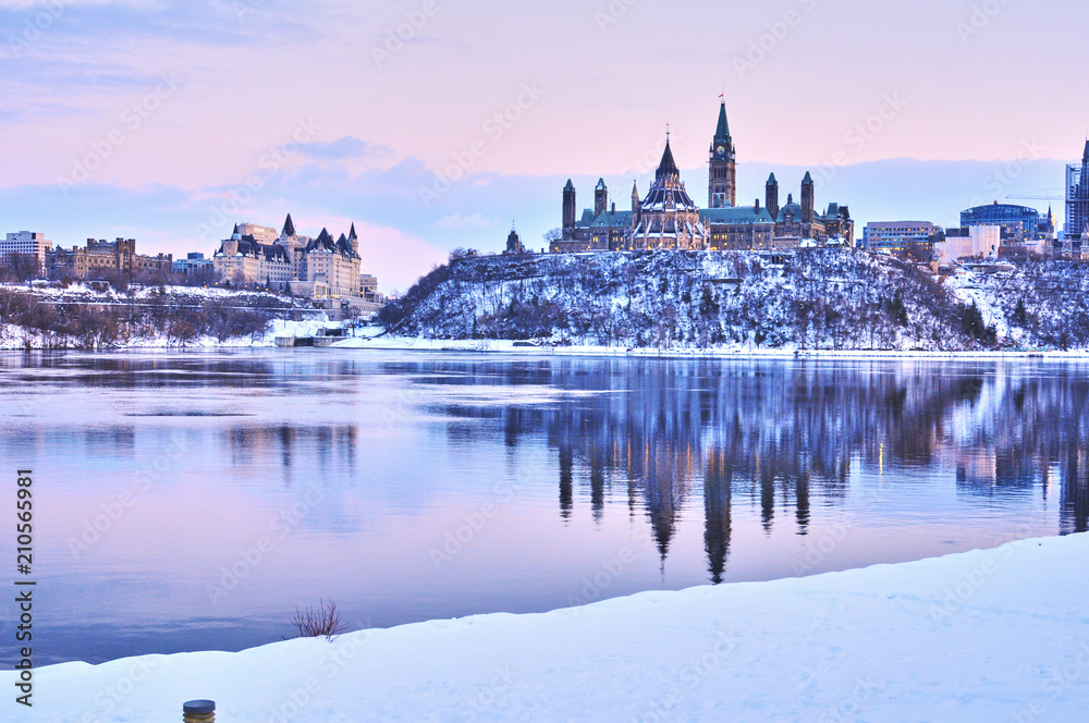 Winter views of Canada - obrazy, fototapety, plakaty 