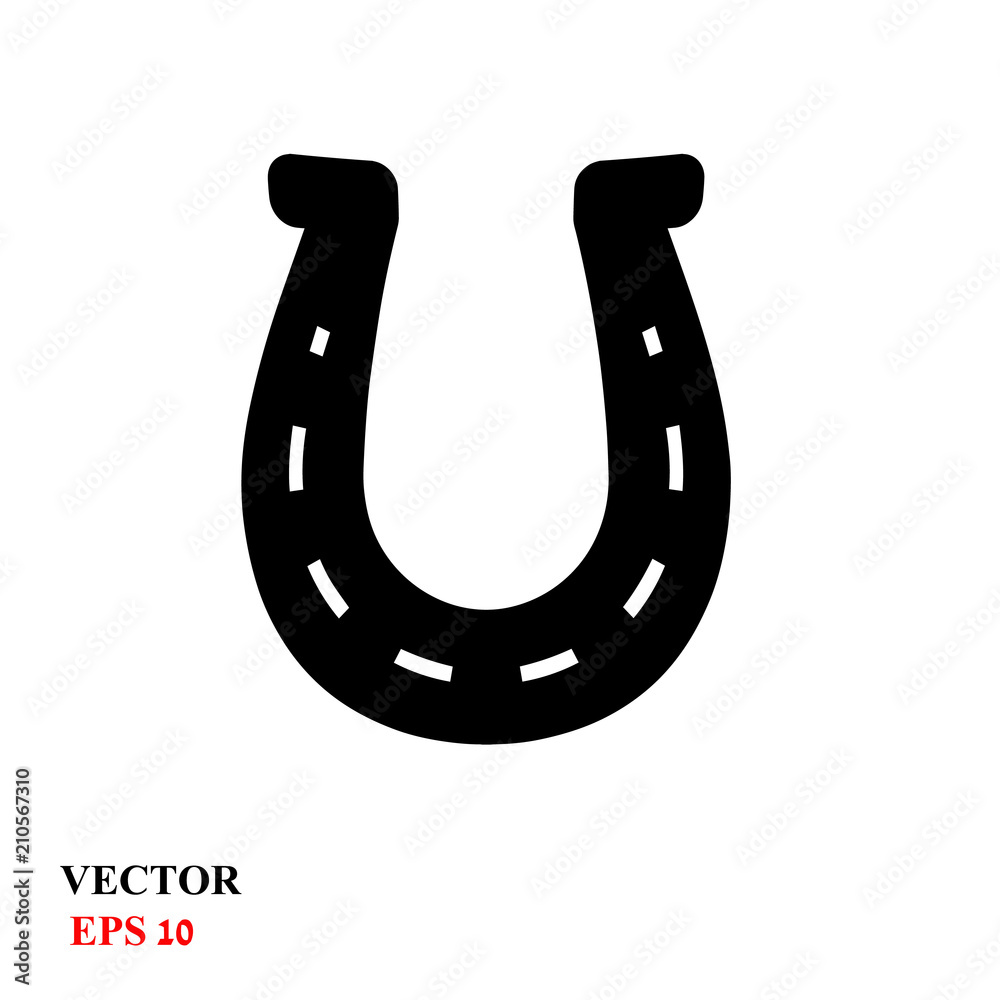 horseshoe icon. vector illustration