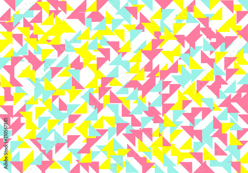 Colored geometric pattern background, texture of triangles.