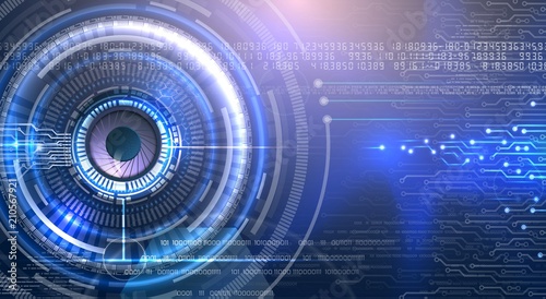 Technology futuristic glowing eye