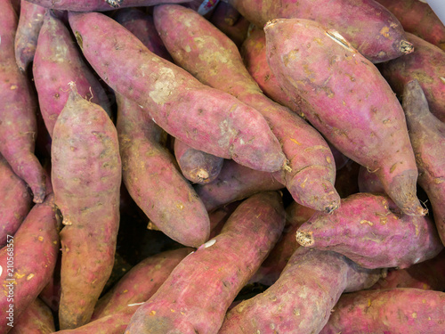 Natural skin of red sweet potato 