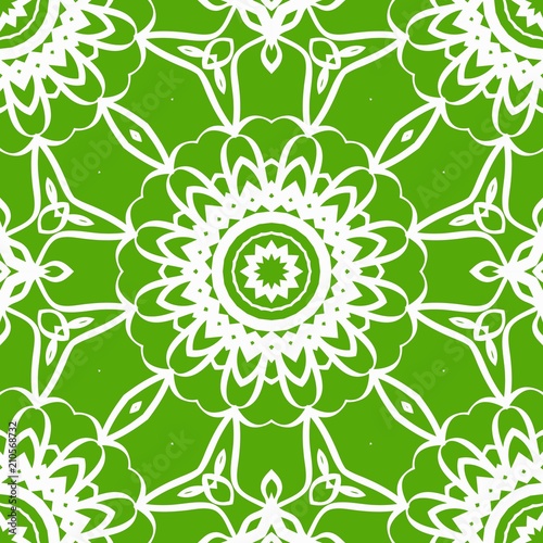 Decorative Square Template for Fabric Print. Azhure floral seamless pattern. Vector illustration. For fabric, bandana, carpet, shawl design.