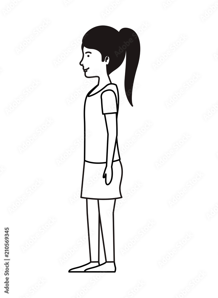 beautiful and young woman character vector illustration design beautiful and young woman character vector illustration design