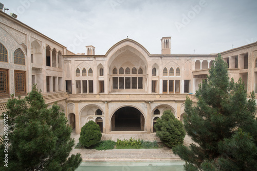 The Abbasian (Abbasi) House is a large traditional historical house, was built in the late 18th century by a wealthy merchant in Kashan, Isfahan Province, Iran. © pe3check