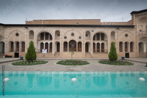 Tabatabaei historical house in Kashan, Iran. It was built in the early 1880s for the affluent Tabatabaei family. © pe3check