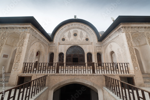 Tabatabaei historical house in Kashan, Iran. It was built in the early 1880s for the affluent Tabatabaei family.