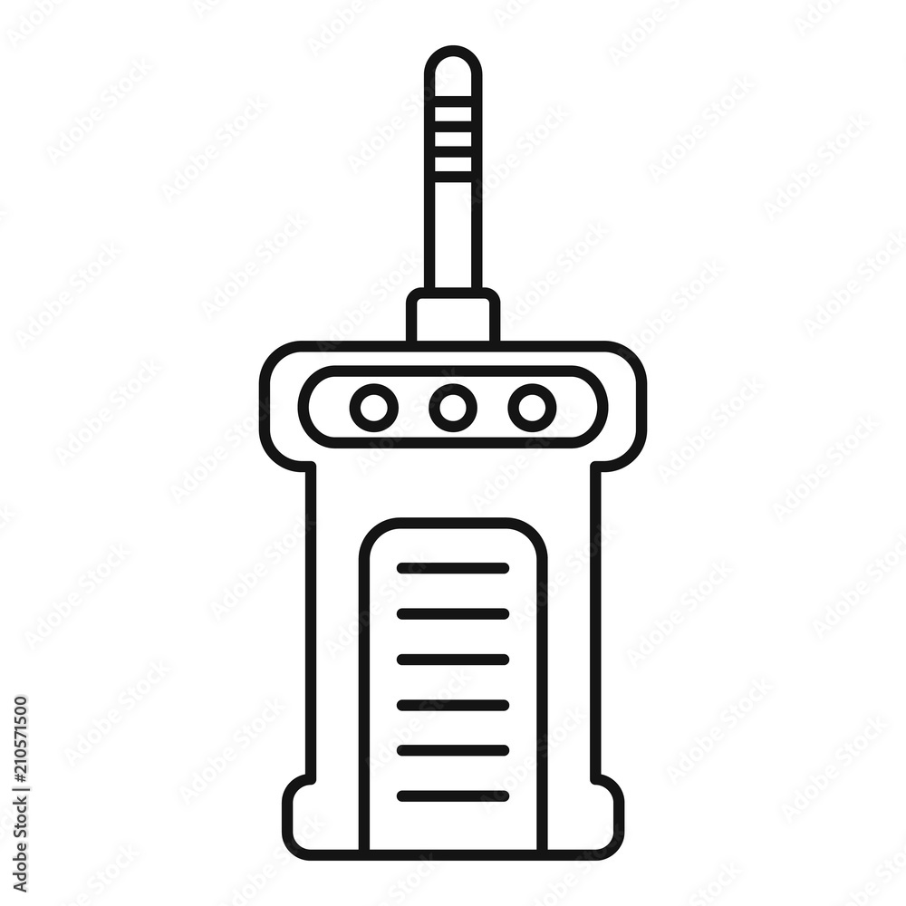 Obraz premium Portable radio icon. Outline illustration of portable radio vector icon for web design isolated on white background
