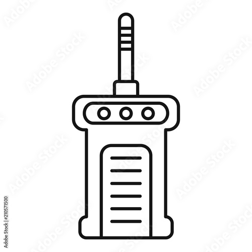 Portable radio icon. Outline illustration of portable radio vector icon for web design isolated on white background