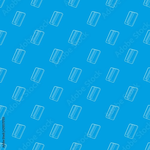 Gadget matrix screen deffect pattern vector seamless blue repeat for any use