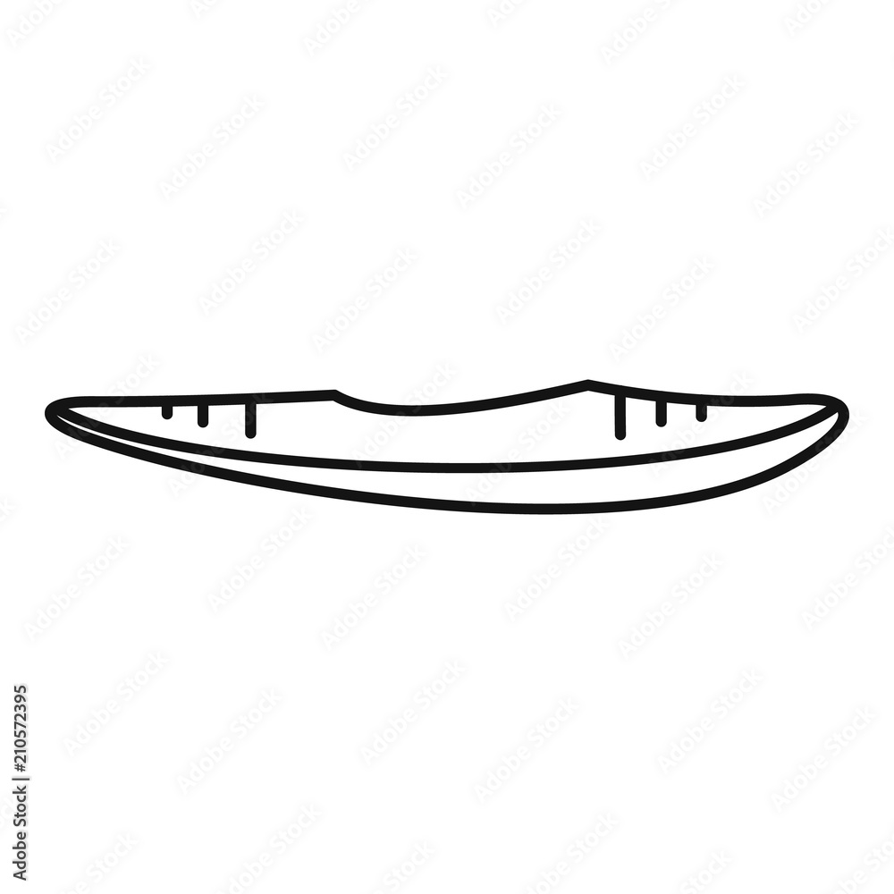 Kayak icon. Outline illustration of kayak vector icon for web design isolated on white background Kayak icon. Outline illustration of kayak vector icon for web design isolated on white background