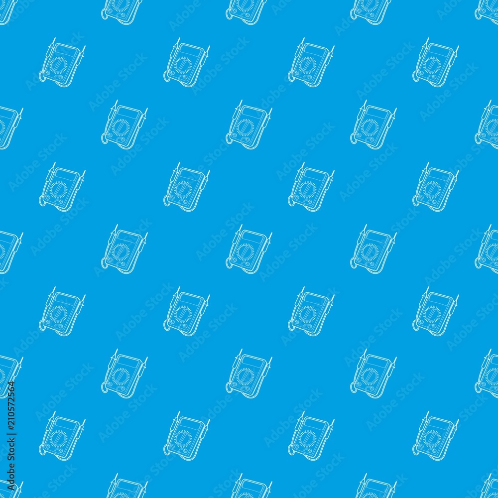 Tester pattern vector seamless blue repeat for any use