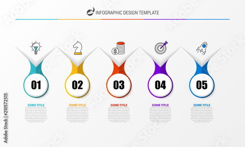Infographic design template. Creative concept with 5 steps
