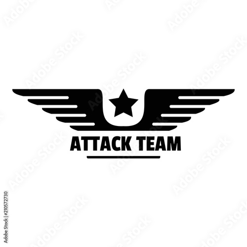 Atack avia team logo. Simple illustration of atack avia team vector logo for web design isolated on white background