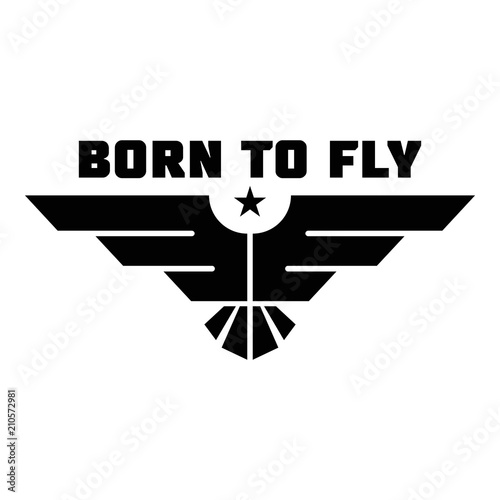 Born to fly logo. Simple illustration of born to fly vector logo for web design isolated on white background