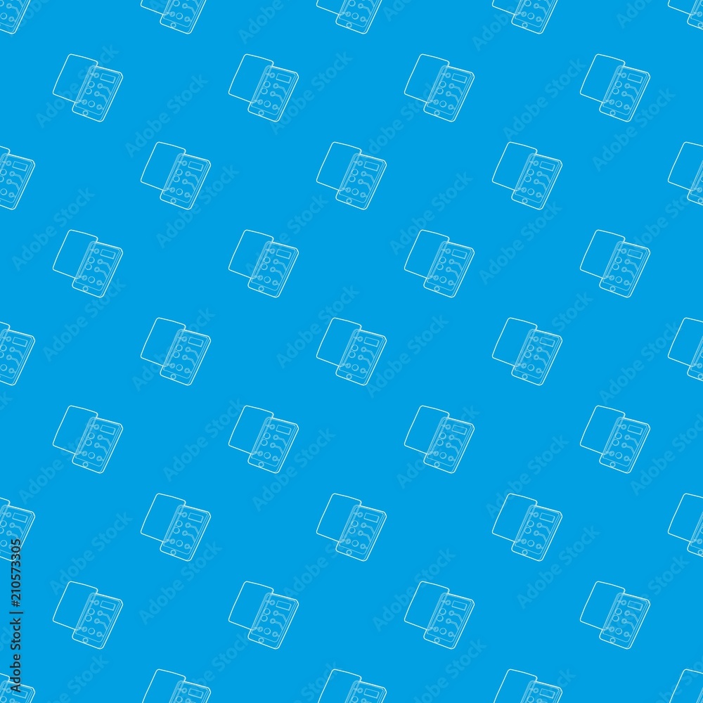 Gadget disassembled pattern vector seamless blue repeat for any use